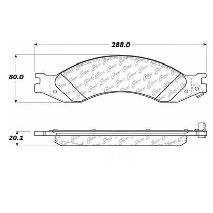 Centric Parts Disc Brake Pad Set Semi-Metallic with Noise Reduction 102.10100