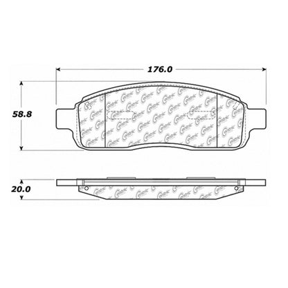Centric Parts Disc Brake Pad Set with Semi-Metallic compounds 102.10110