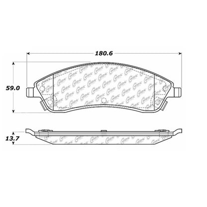 Centric Parts Disc Brake Pad Set with Semi-Metallic compounds 102.10190