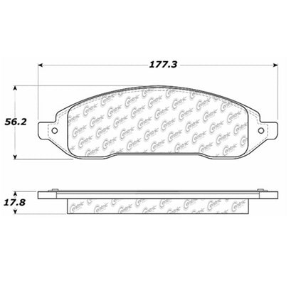 Centric Parts Disc Brake Pad Set with Semi-Metallic compounds 102.10220