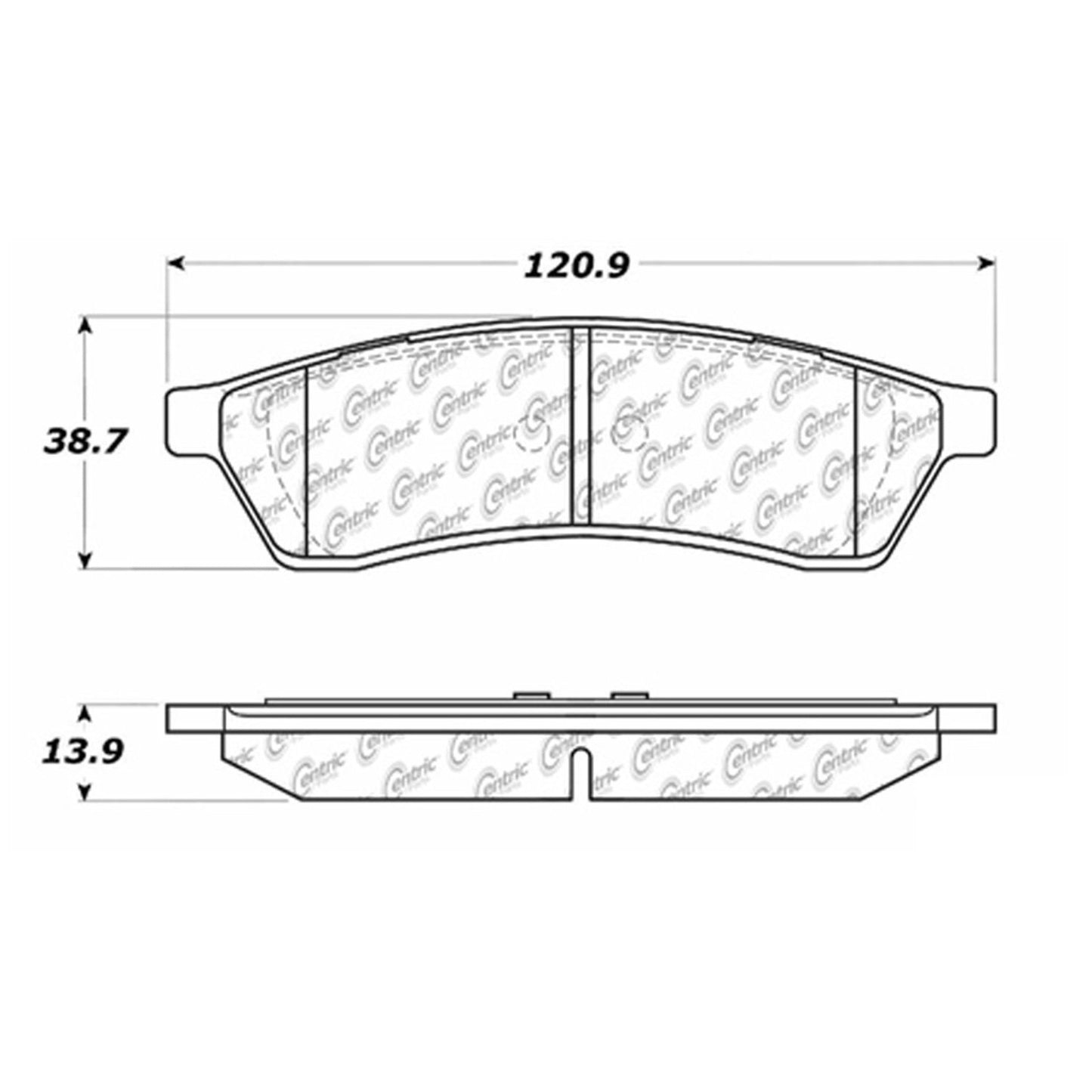 Centric Parts Disc Brake Pad Set Semi-Metallic with Shims for 2004-2009 Chevrolet Epica Suzuki Verona 102.10300