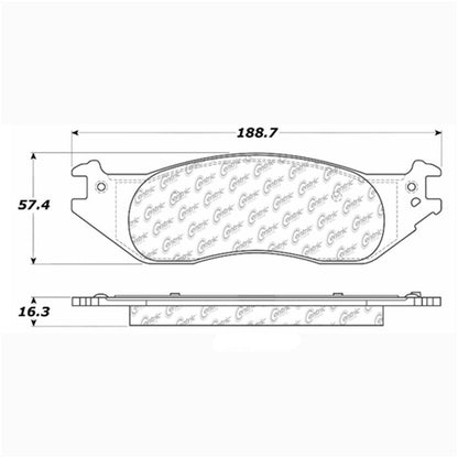 Centric Parts Disc Brake Pad Set with Semi-Metallic compounds 102.10450