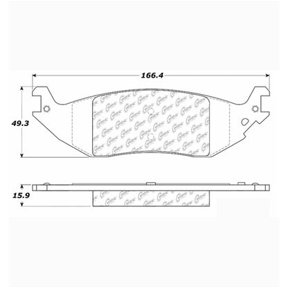 Centric Parts Disc Brake Pad Set with Semi-Metallic compounds for 102.10460