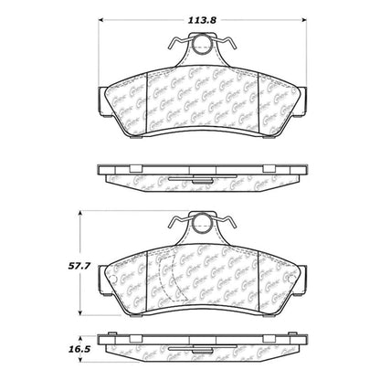 Centric Parts Disc Brake Pad Set Semi-Metallic with Shims for 2004 Pontiac GTO 102.10480