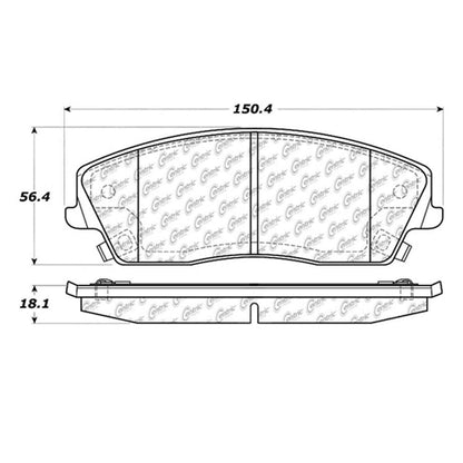 Centric Parts Disc Brake Pad Set Shimmed Metallic for Noise Reduction 102.10560