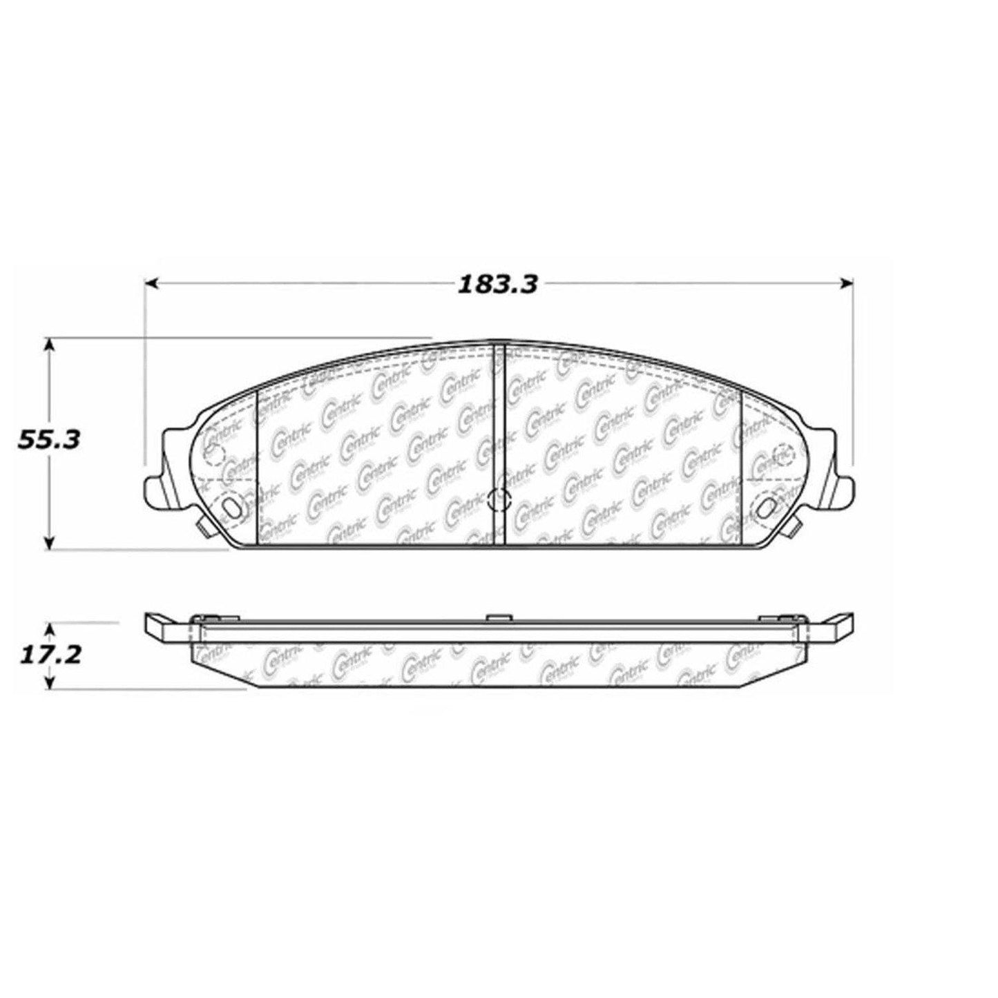 Centric Parts Disc Brake Pad Set with Semi-Metallic Compounds for 102.10580
