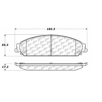 Centric Parts Disc Brake Pad Set with Semi-Metallic Compounds for 102.10580