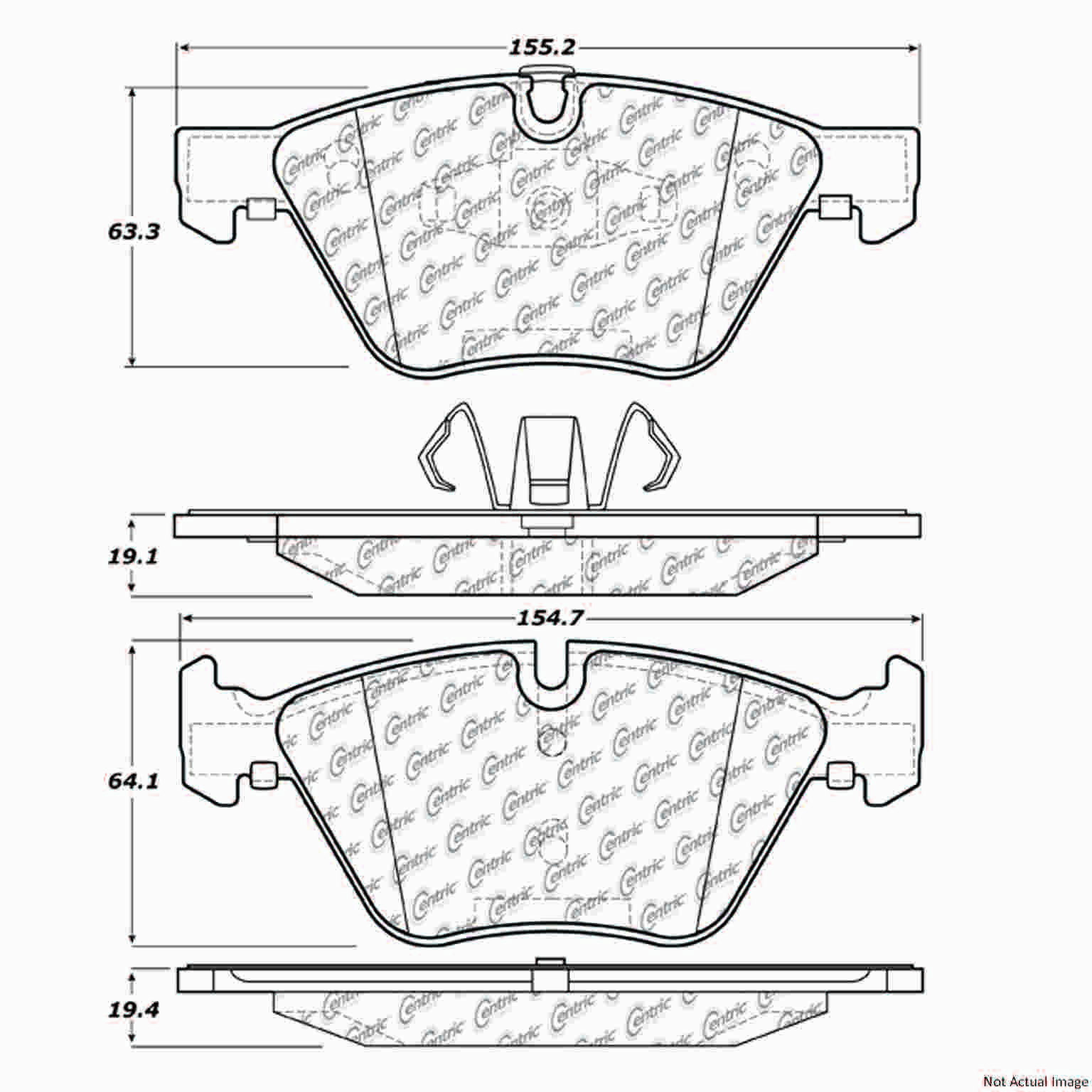 C-Tek Semi-Metallic Brake Pads with Shims 102.10611