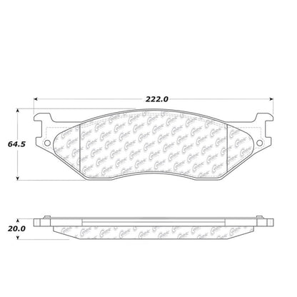 Centric Parts Disc Brake Pad Set with Semi-Metallic compounds 102.10660
