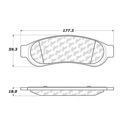 Centric Parts Disc Brake Pad Set with Semi-Metallic compounds 102.10670