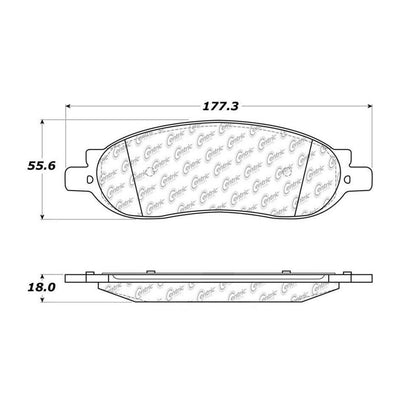 Centric Parts Disc Brake Pad Set with Semi-Metallic compounds 102.10680