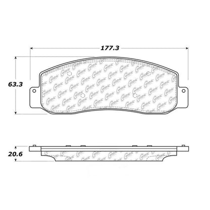 Centric Parts Disc Brake Pad Set with Semi-Metallic compounds 102.10690