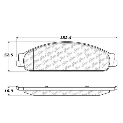 Centric Parts Disc Brake Pad Set Shimmed Semi-Metallic 102.10700