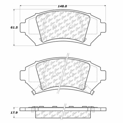 Centric Parts Disc Brake Pad Set Semi-Metallic with Shims for 2005 Buick LeSabre, Park Avenue, Cadillac DeVille, Chevrolet Impala, Monte Carlo, Pontiac Bonneville 102.10760