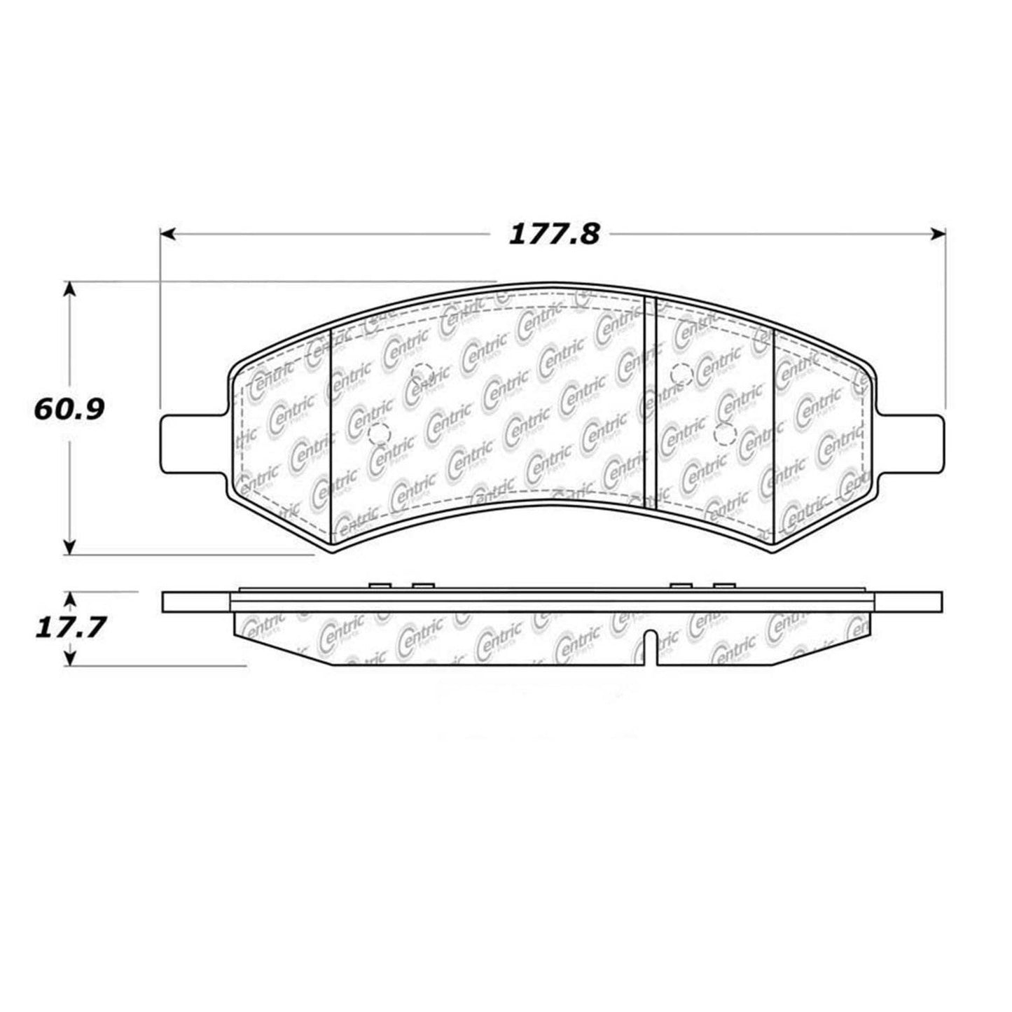 Centric Parts Disc Brake Pad Set Semi-Metallic with Shims for 2005-2018 Dodge Dakota Ram 1500 Jeep Wrangler Mitsubishi Raider