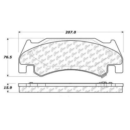 Centric Parts Disc Brake Pad Set Semi-Metallic with Shims for 2005-2006 Dodge Ram 1500 102.10850