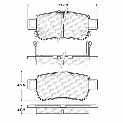 Centric Parts Disc Brake Pad Set Semi-Metallic with Shims for 2005-2010 Honda Odyssey 102.10880
