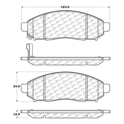 Centric Parts Disc Brake Pad Set Semi-Metallic with Shims 102.10940