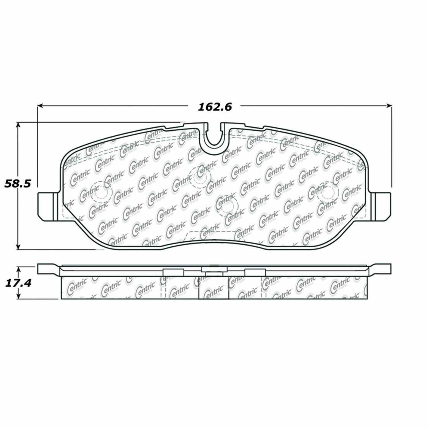 Centric Parts Disc Brake Pad Set Semi-Metallic with Shims for 2005-2009 Land Rover LR3, Range Rover 2006-2009 102.10980