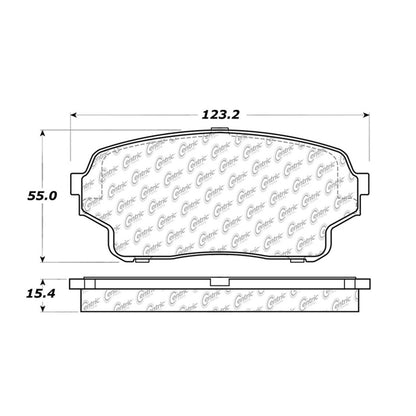 Centric Parts Disc Brake Pad Set Semi-Metallic with Shims for 2004-2006 Suzuki XL-7 102.11050