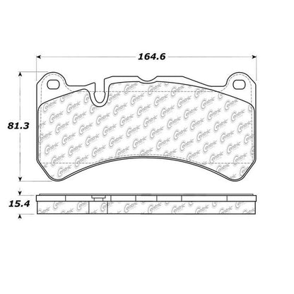 Centric Parts Disc Brake Pad Set Semi-Metallic with Shims for 2005-2017 Maserati GranTurismo, 2005-2006 Mercedes-Benz CLK55 AMG, 2007-2009 CLK63 AMG, 2005-2011 SLK55 AMG
