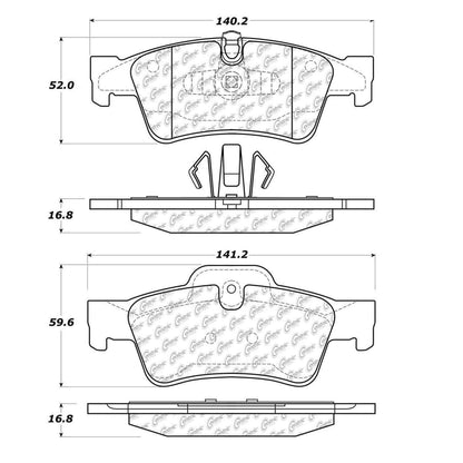 Centric Parts Disc Brake Pad Set C-Tek Semi-Metallic with Shims for 2005-2017 Mercedes-Benz G55 AMG, G65 AMG, GL320-GL550, ML320-ML550, R320-R500 102.11220