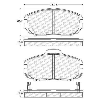 Centric Parts Disc Brake Pad Set Semi-Metallic with Shims for 2010-2020 Buick Allure Cascada LaCrosse Regal Cadillac ELR Chevrolet Equinox Impala Malibu GMC Terrain Hyundai Azera Sonata 102.11250