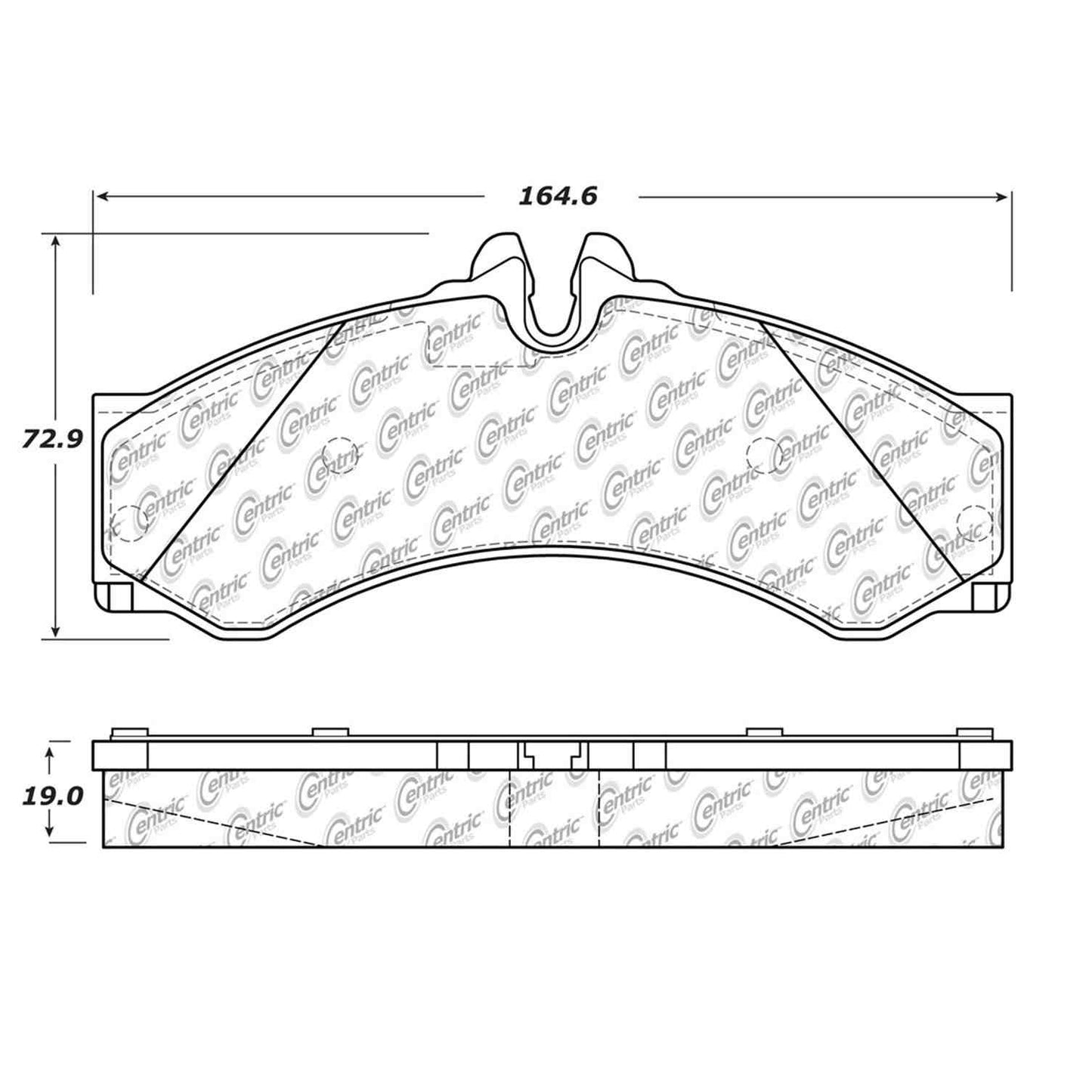 Centric Parts Disc Brake Pad Set Semi-Metallic with Shims for 2003-2006 Dodge Sprinter 2500/3500 and Freightliner Sprinter 2500/3500 102.11360