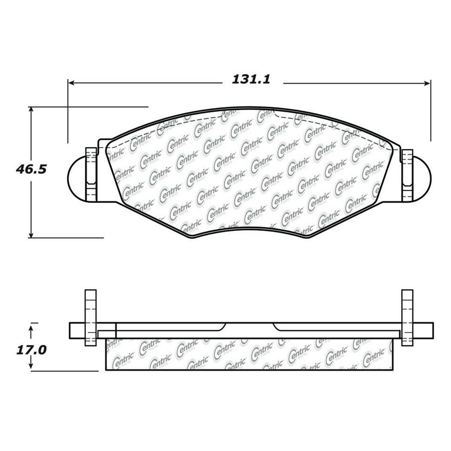 Centric Parts Disc Brake Pad Set Semi-Metallic with Shims for 2000-2009 Peugeot 206 102.11430