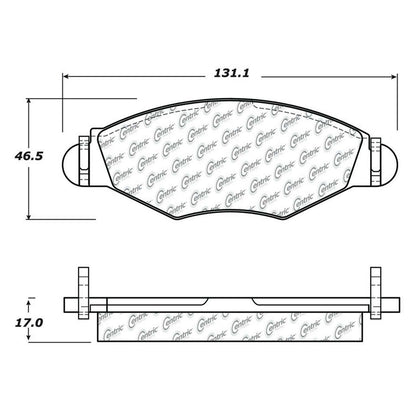 Centric Parts Disc Brake Pad Set Semi-Metallic with Shims for 2000-2009 Peugeot 206 102.11430
