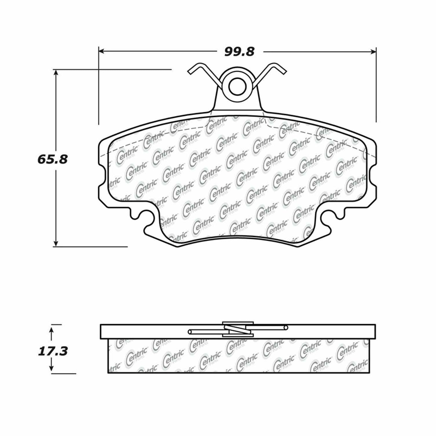 Centric Parts Disc Brake Pad Set Semi-Metallic with Shims for 2008-2010 Nissan Aprio 102.11460