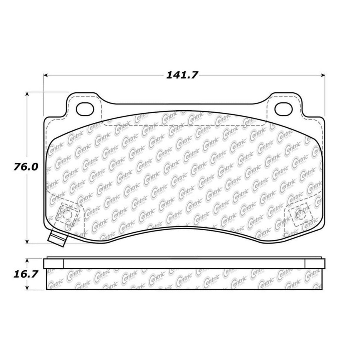 Centric Parts Disc Brake Pad Set Semi-Metallic with Shims for 2005-2021 Chrysler 300, Dodge Challenger, Charger, Magnum, Jeep Grand Cherokee