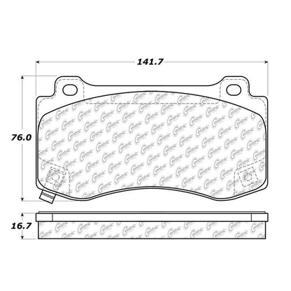 Centric Parts Disc Brake Pad Set Semi-Metallic with Shims for 2005-2021 Chrysler 300, Dodge Challenger, Charger, Magnum, Jeep Grand Cherokee