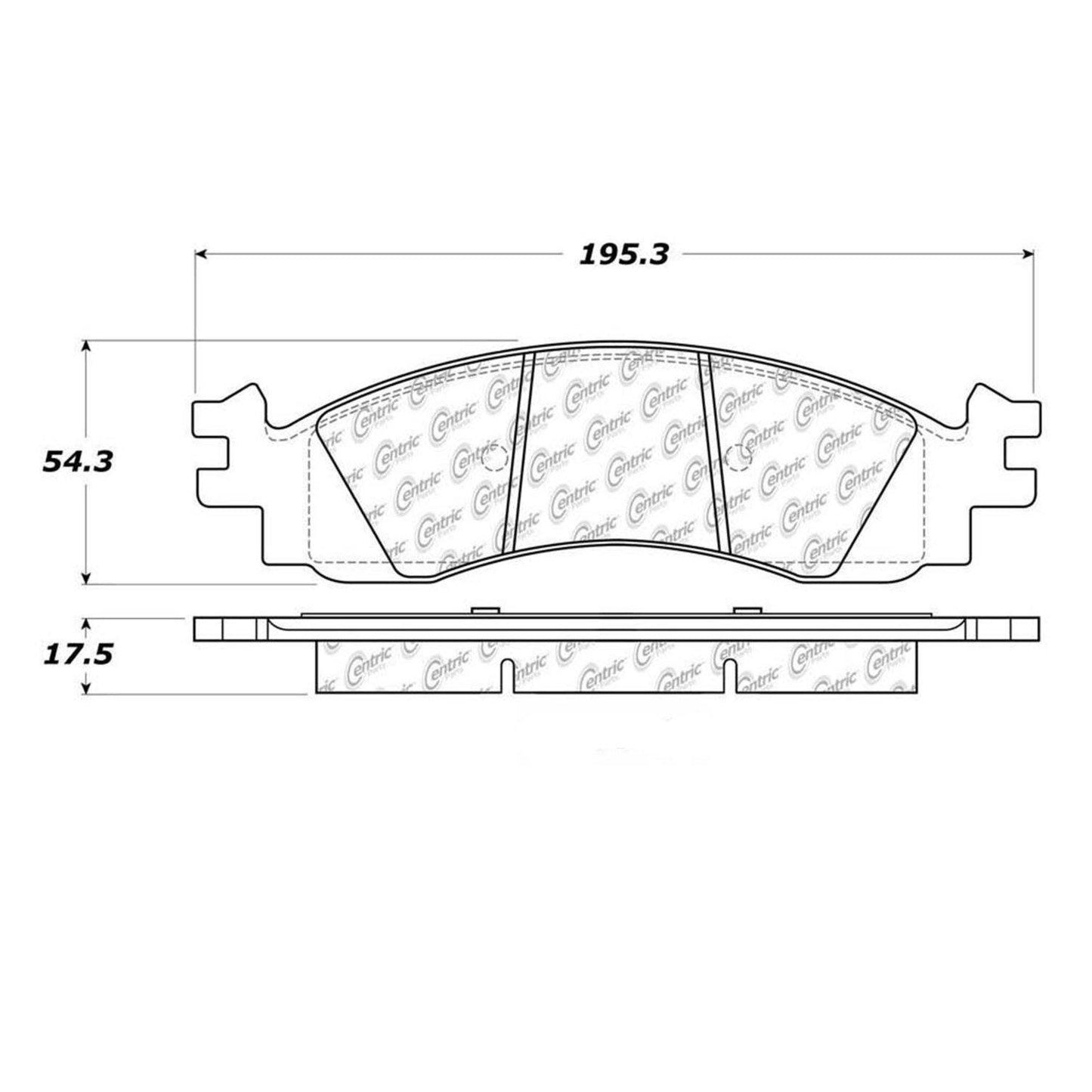 Centric Parts Disc Brake Pad Set Semi-Metallic with Shims for 2006-2012 Ford Explorer, Explorer Sport Trac, Taurus, Mercury Mountaineer 102.11580