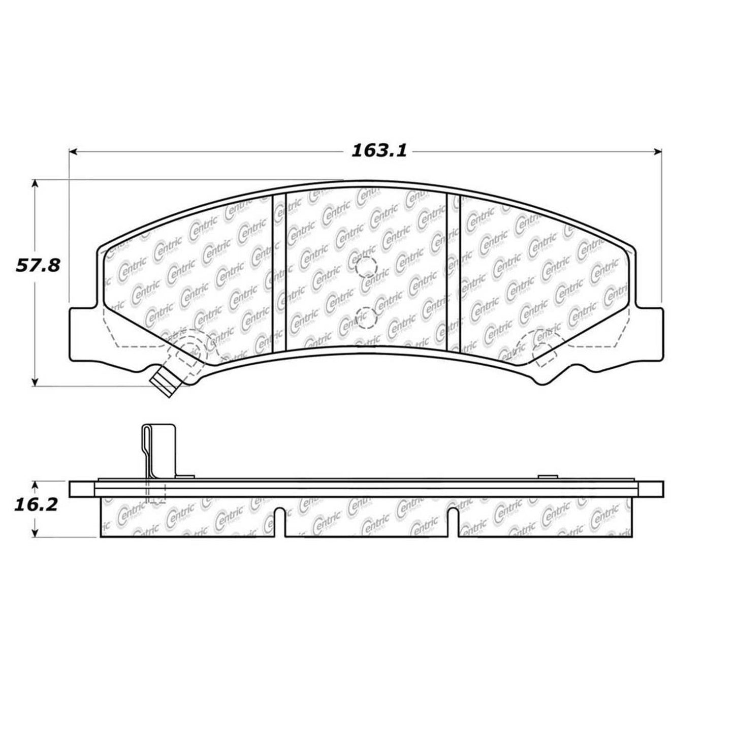 Centric Parts Disc Brake Pad Set Semi-Metallic with Shims for 2008-2016 Buick Allure LaCrosse Lucerne Cadillac DTS Chevrolet Impala Impala Limited Monte Carlo 102.11590