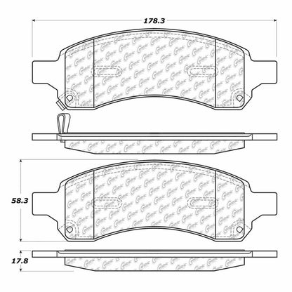Centric Parts Disc Brake Pad Set Semi-Metallic with Shims for 2006-2009 Buick Rainier 102.11690