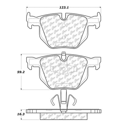 Centric Parts Disc Brake Pad Set Semi-Metallic with Shims for BMW 330i/330xi/335d/335i/335is/335i xDrive/335xi/X1 102.11700