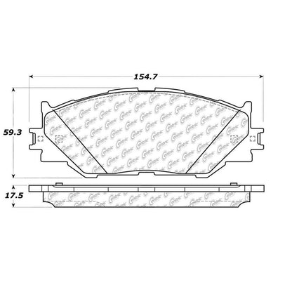 Centric Parts Disc Brake Pad Set Semi-Metallic with Shims for 2006-2015 Lexus IS250 102.11780
