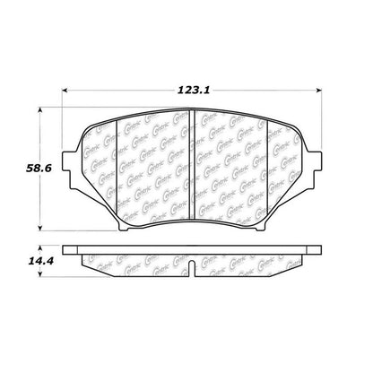 Centric Parts Disc Brake Pad Set Semi-Metallic with Shims for 2006-2015 Mazda MX-5 Miata 102.11790
