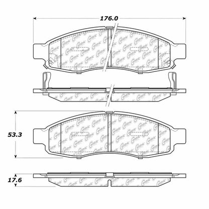 Centric Parts Disc Brake Pad Set Semi-Metallic with Shims for 2004-2006 Infiniti QX56, 2005-2006 Nissan Armada 102.11830