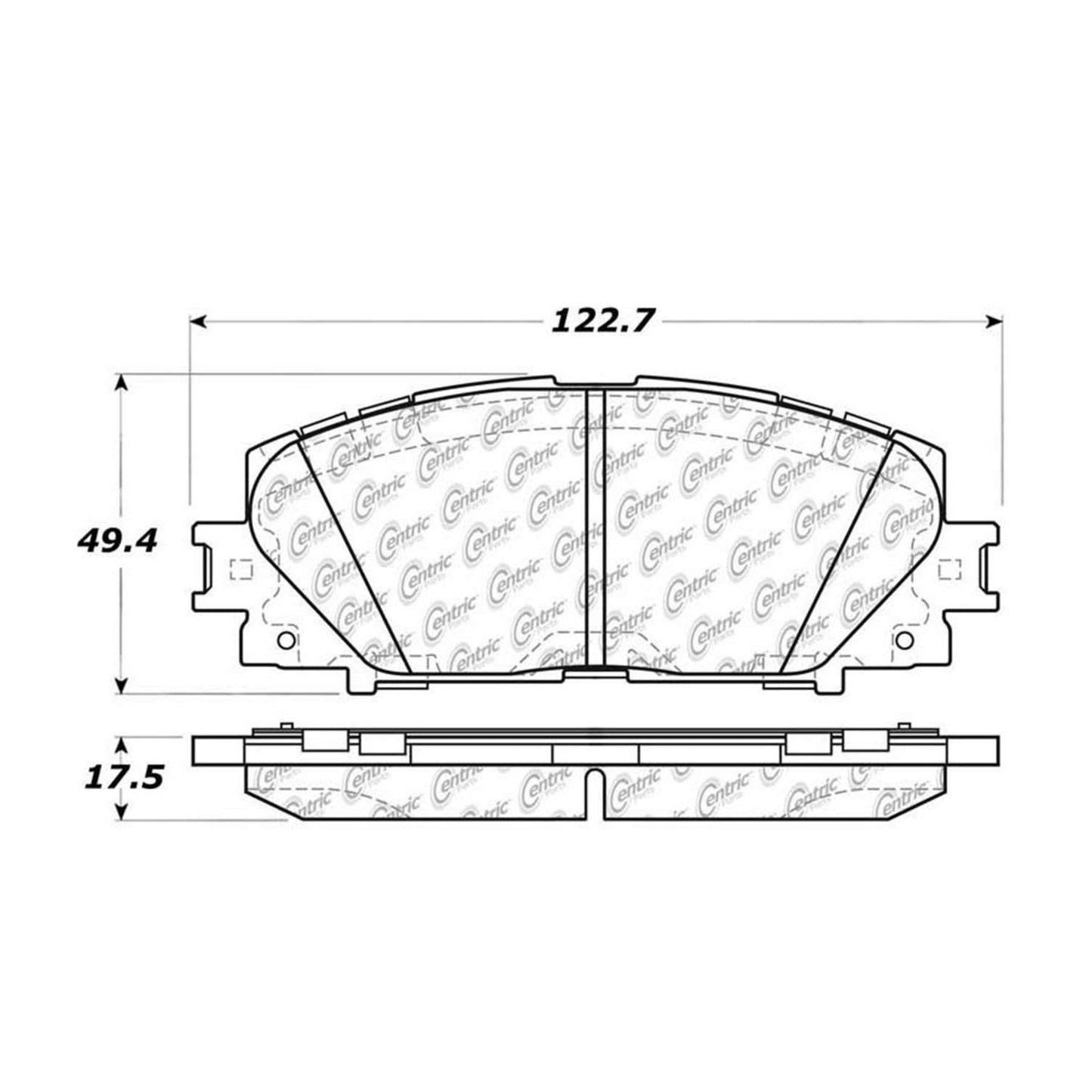 Centric Parts Disc Brake Pad Set Semi-Metallic with Shims for 2013 Scion iQ 2006-2018 Toyota Yaris 102.11840