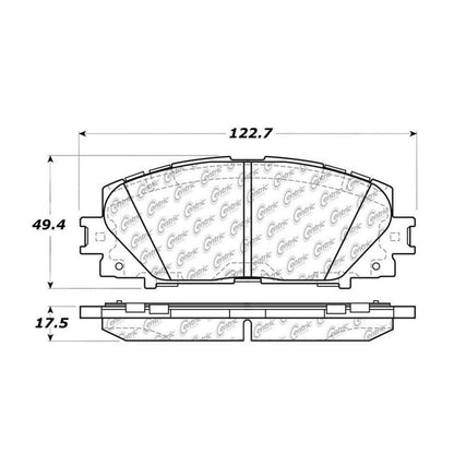 Centric Parts Disc Brake Pad Set Semi-Metallic with Shims for 2013 Scion iQ 2006-2018 Toyota Yaris 102.11840