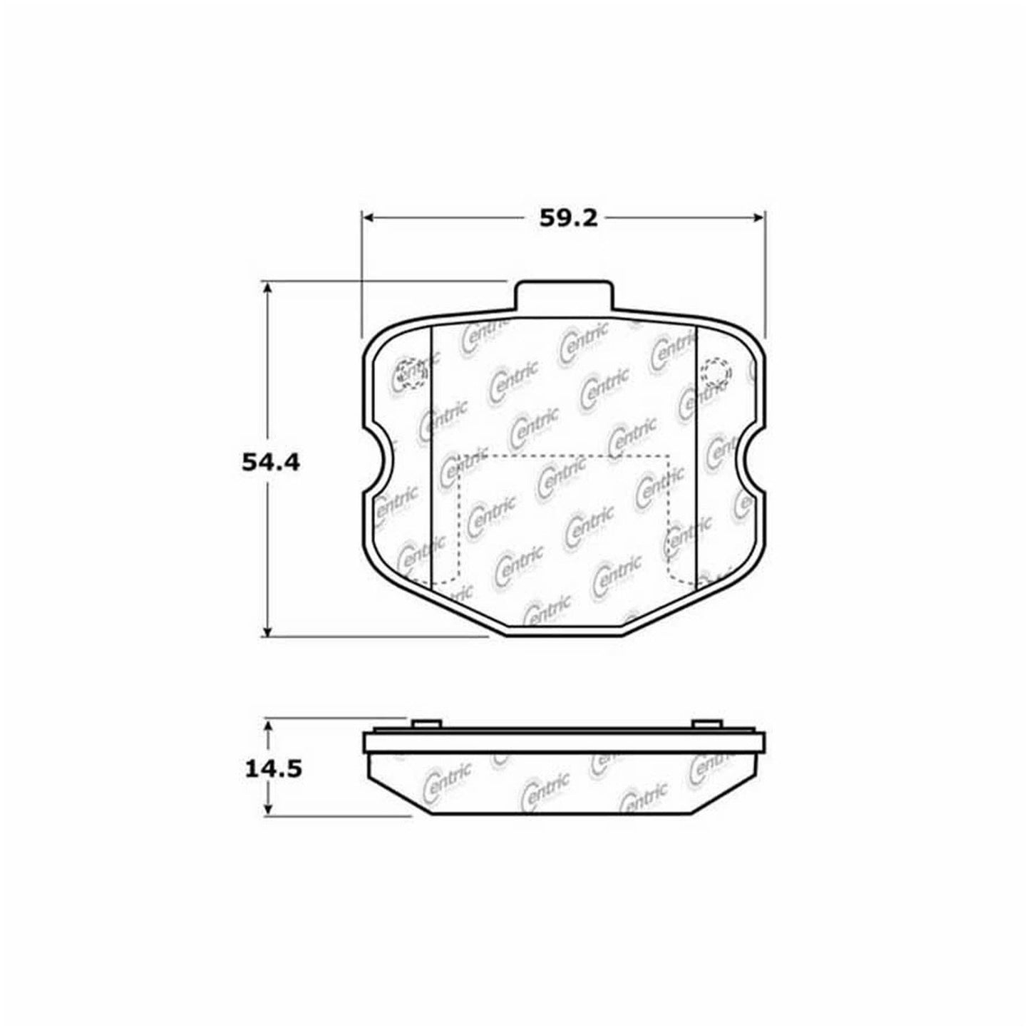 Centric Parts Disc Brake Pad Set Semi-Metallic with Shims for 2006-2013 Chevrolet Corvette 102.11850