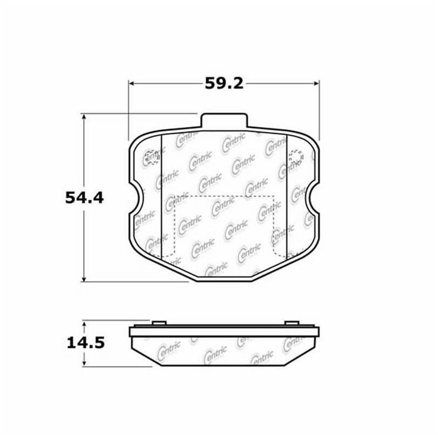 Centric Parts Disc Brake Pad Set Semi-Metallic with Shims for 2006-2013 Chevrolet Corvette 102.11851