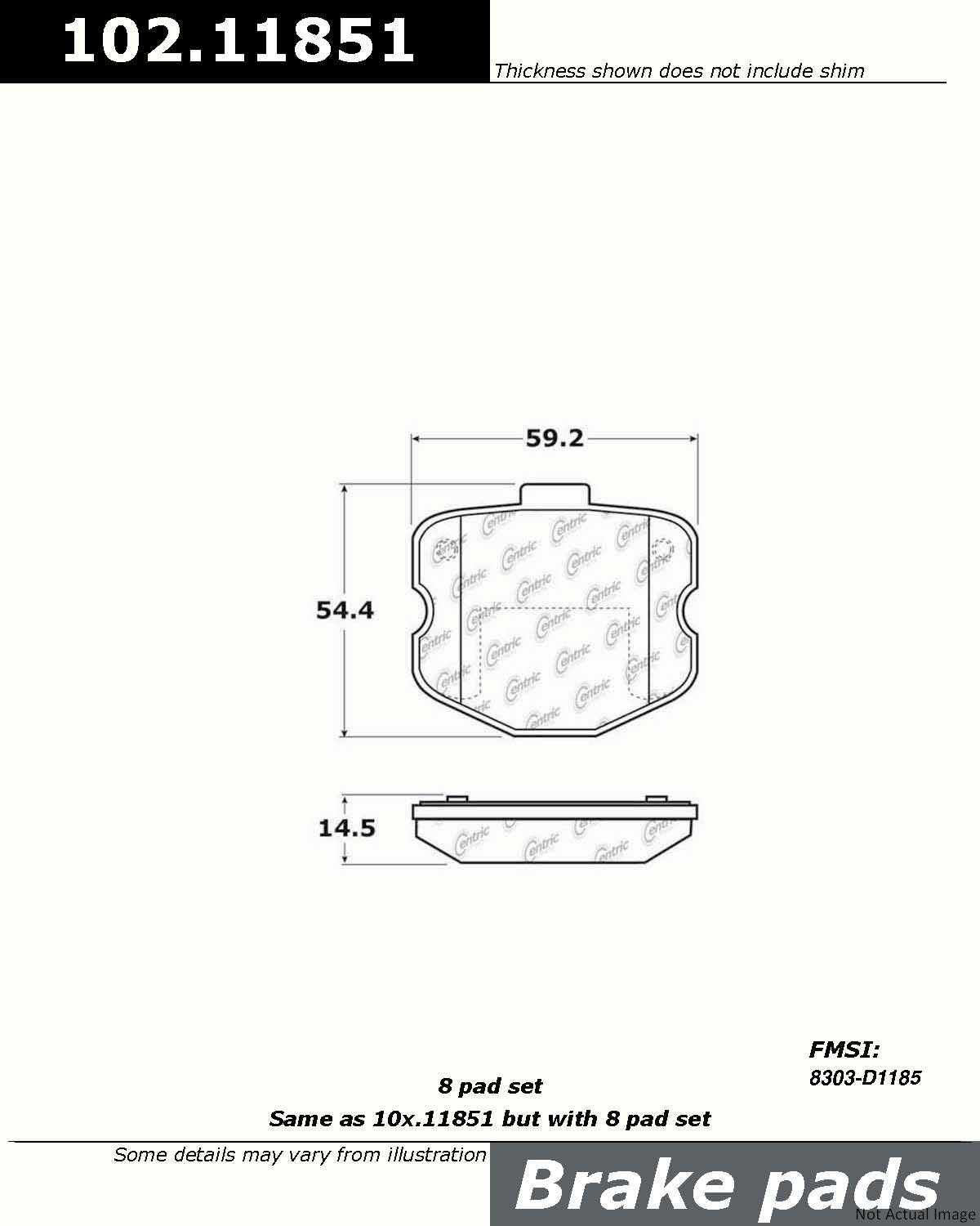 C-Tek Semi-Metallic Brake Pads with Shims 102.11851