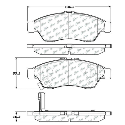 Centric Parts Disc Brake Pad Set Semi-Metallic with Shims for 2006-2007 Suzuki Aerio 102.11950