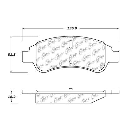 Centric Parts Disc Brake Pad Set Semi-Metallic with Shims for 2013-2017 Peugeot 301 102.12130
