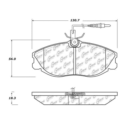 Centric Parts Disc Brake Pad Set Semi-Metallic with Shims for 2000-2005 Peugeot 406 102.12210