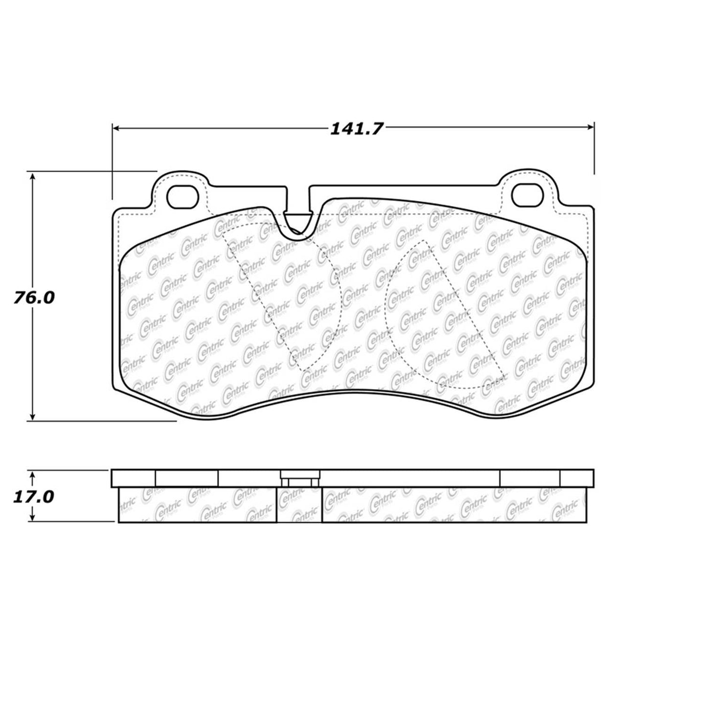 Centric Parts Disc Brake Pad Set Semi-Metallic with Shims for 2007-2014 Mercedes-Benz CL550/CL600 S350/S400/S450/S550/S600 SL550 102.12230