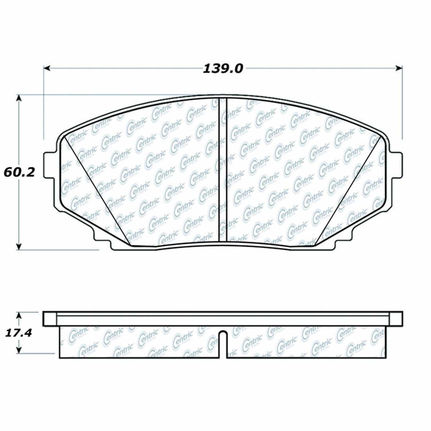 Centric Parts Disc Brake Pad Set Semi-Metallic with Shims for 2007-2015 Ford Edge, Lincoln MKX, Mazda CX-5/CX-7/CX-9